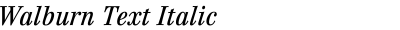 Walburn Text Italic
